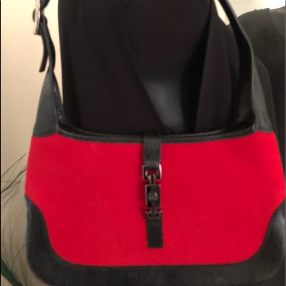 Vintage Gucci Red Fabric & Leather Jackie O Bag - Picture 11 of 11